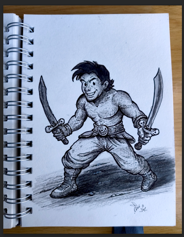 artysmedia's tweet photo. · · CHRONICLES OF TULE · · 27 · ·
¿¡Es que todo el mundo tiene dos espadas menos yo!?!
#drawing #characterdesign #pencildrawing #micron #practicedrawing #artexercise #exercices #portrait #portraitpractice #chroniclesoftule #dungeonsanddragons https://t.co/85ULI4wqES