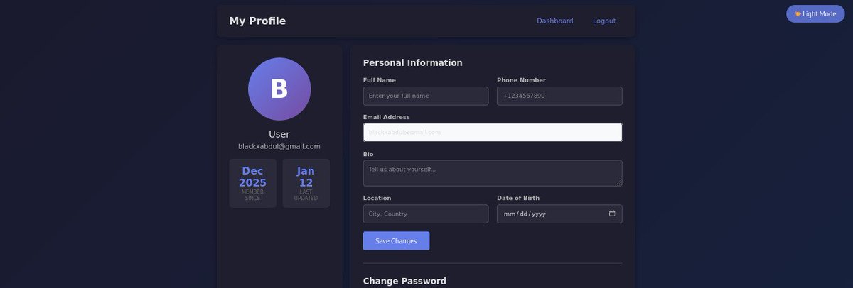 abdoul_black_95's tweet photo. Day 7 - Added Dark Mode to MiniSocialApp — but only where it matters.🌗

Dashboard &amp; Profile support theme switching, while the login page stays light, simple, and focused.

Good UX = intention over decoration.

#WebDev #PHP #DarkMode #UX #BuildInPublic #cssvariables https://t.co/a89qgLhVoi