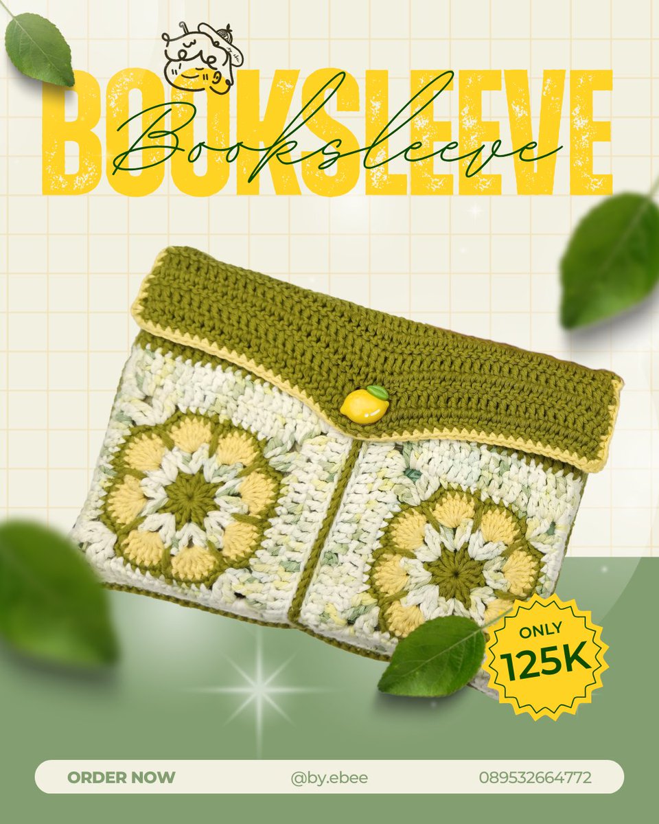 tabeebooya's tweet image. [rt's &amp;amp; likes are apreciated •ᴗ•]  

📚 Booksleeve Crochet˚୨୧⋆.˚

📅PO Close: 7 Feb 2026 
💰 125k | DP 75k
📍Jember, Jatim  

Form order:  bit.ly/BooksleevePO

Limited Items‼️
Only Available:
Green🍀🍀🍀
Pink 🍓🍓🍓

MORE DETAILS ON BELOW
DM/reply for any questions💌