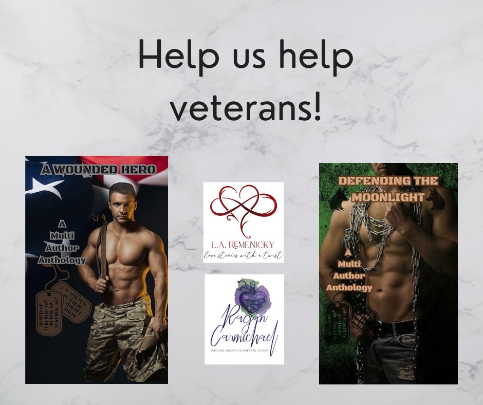 All gave some. Some gave all.
A Wounded Hero Anthology benefitting The Wounded Warrior Project  books2read.com/AWoundedHero
Defending the Moonlight Anthology for K9's for Vets  books2read.com/DefendingTheMo…
For a limited time only!
#Contemporaryromance #ParanormalRomance #charityanthology