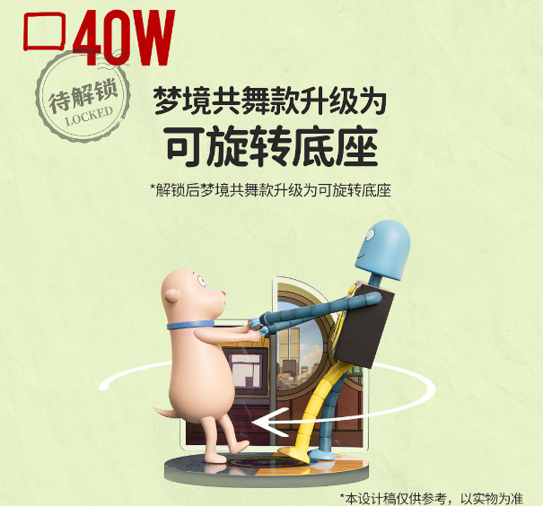 Unlocked at RMB 400,000 in crowdfunding
The DREAM DANCE version will be upgraded to a rotating base