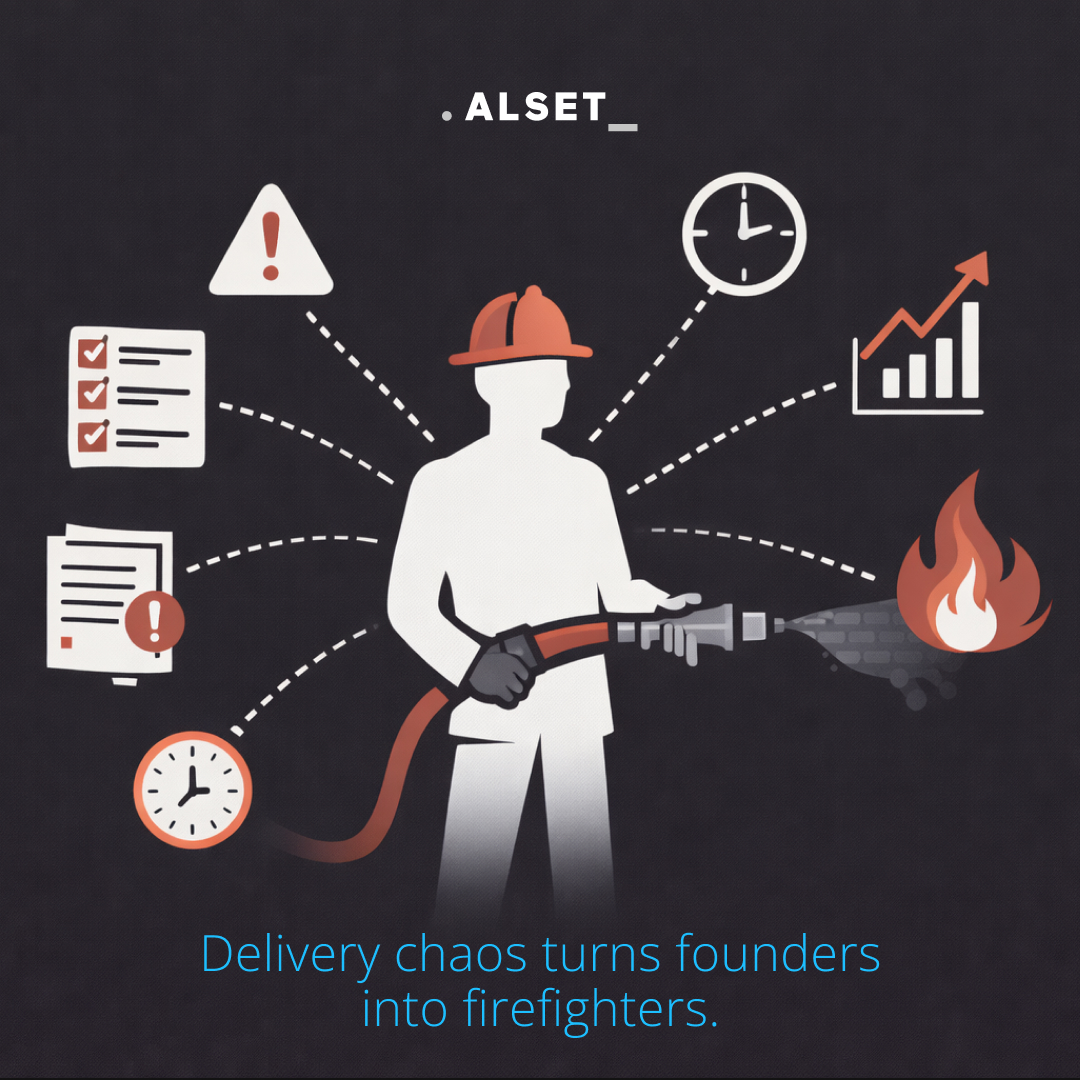 AlsetMX's tweet photo. Founders become bottlenecks by default.

Not because they want control.
Because delivery has none.
When ownership is unclear:
– Decisions roll uphill
– Teams wait
– Progress slows

If everything needs you to move,
you don’t have alignment.
You have a fragile system.
#alset https://t.co/x5lFA362qC