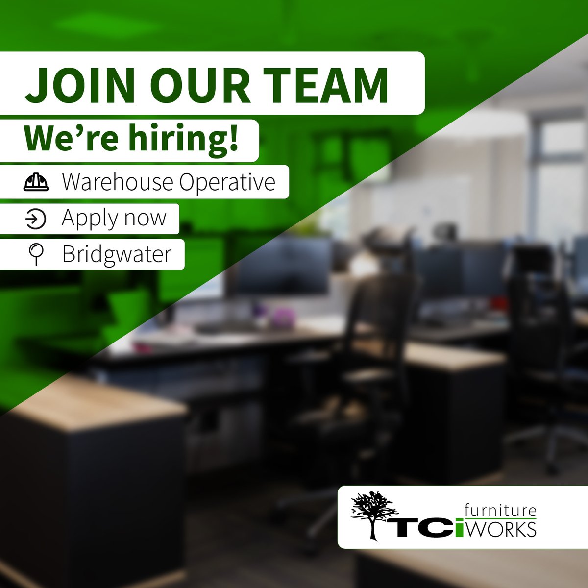 TCiGB's tweet image. 💼We’re Hiring: Warehouse Operative
We’re expanding our team and seeking a reliable Warehouse Operative to support our day-to-day operations in Bridgwater.
Visit our website for more information - tcigb.co.uk/warehouse-oper…

#TCiGbLtd #TCiTakesCareOfIt #WarehouseOperative #Vacancy