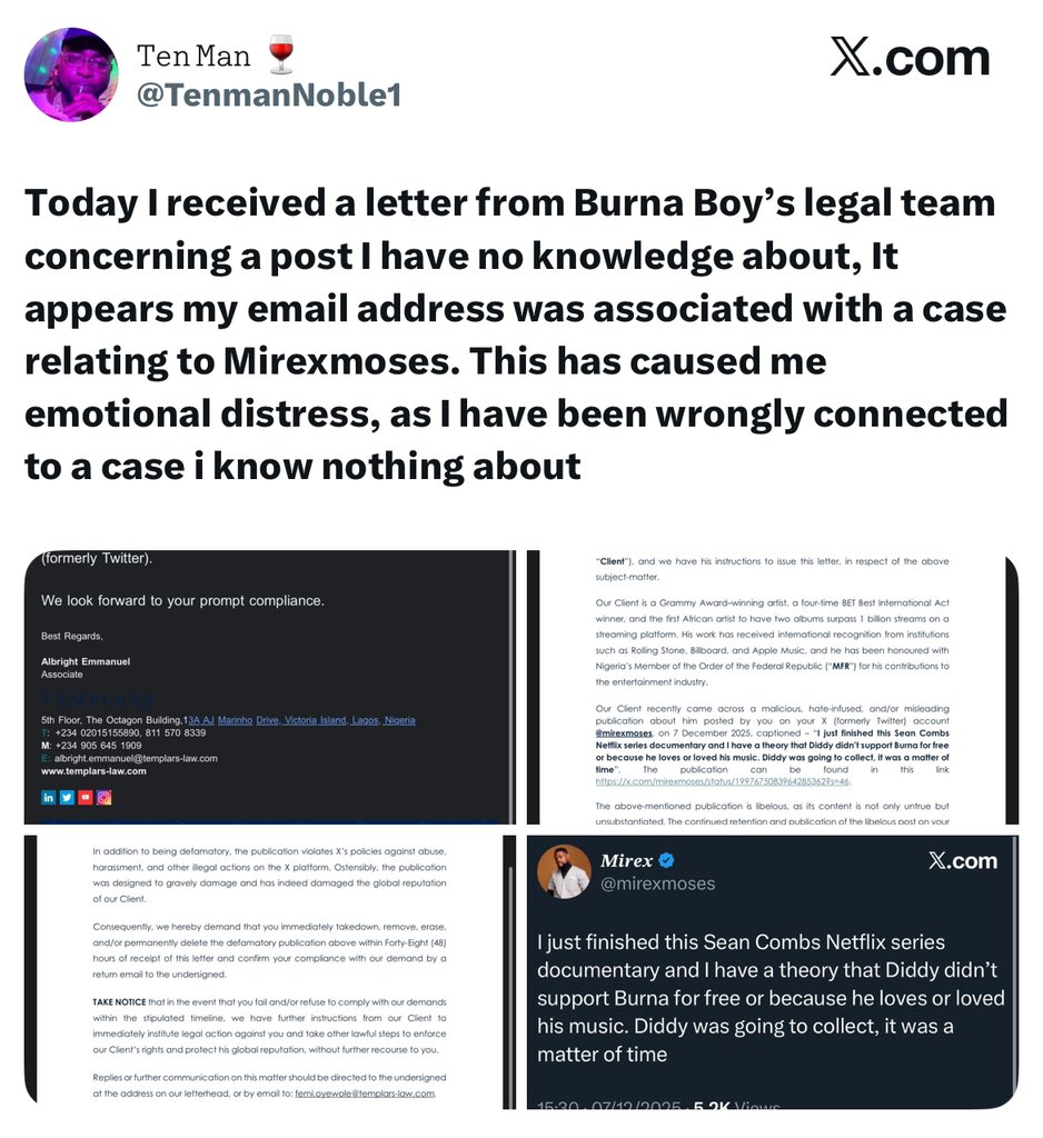 ffickhayfickhay's tweet photo. Wasn’t only him they were two 😂
Ten man trying to debunk and pull himself out of it but X users went to dig out old tweets where he posted about Mr Burna 🦍 and Diddy 
Mind the way you tweet 😂🫵🫵
Some of your followers are just engaging your post because of GC engagement no love 😂😂🫵