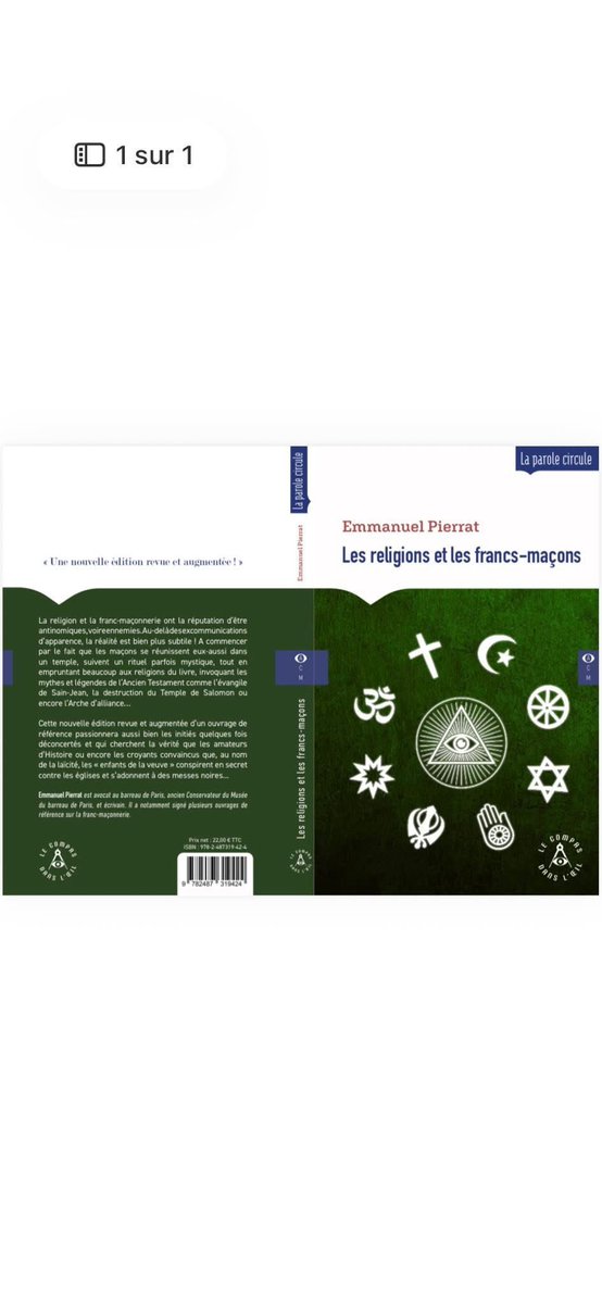 En plein service de presse de mon nouvel opus, une réédition augmentée et mise à jour de mon livre sur « Les Religions et les francs-maçons » qui sort en librairie ce jeudi 29 janvier (Éditions Le Compas dans l’œil ) !
A très vite en librairie ou de visu lors des rencontres ou