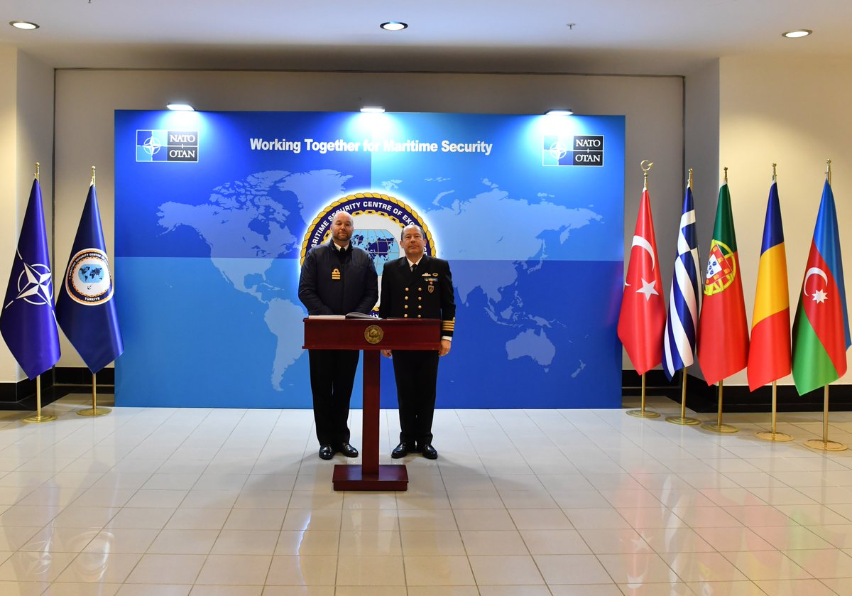 marseccoe's tweet photo. CDR (GBR-N) Nicholas John MATTOCK, Naval and Air Force Attaché of the United Kingdom in Ankara, paid a visit to the Maritime Security Centre of Excellence (MARSEC COE) on 21 January 2026 to discuss opportunities for UK contributions to the Centre. https://t.co/6K6aO8rBx7