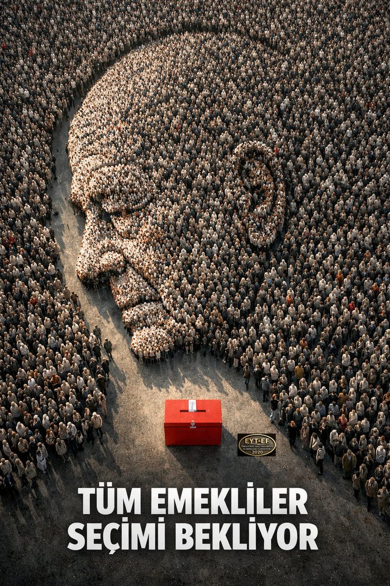 EMEKLİ
👇
#TümEmeklilerSeçimiBekliyor

İktidar Emekliyi yük görüp,
Hayatlarını tasfiye etmiştir.

Bu mesele artık maaş değil,
Onur ve irade meselesidir !

Bu düzenin başka bir çıkışı yoktur.
Tüm #Emekli ler Sandığı Bekliyor!

#5000KısmiTümHaklarınıistiyor
<a href="/RTErdogan/">Recep Tayyip Erdoğan</a>
<a href="/isikhanvedat/">Prof. Dr. Vedat Işıkhan</a>