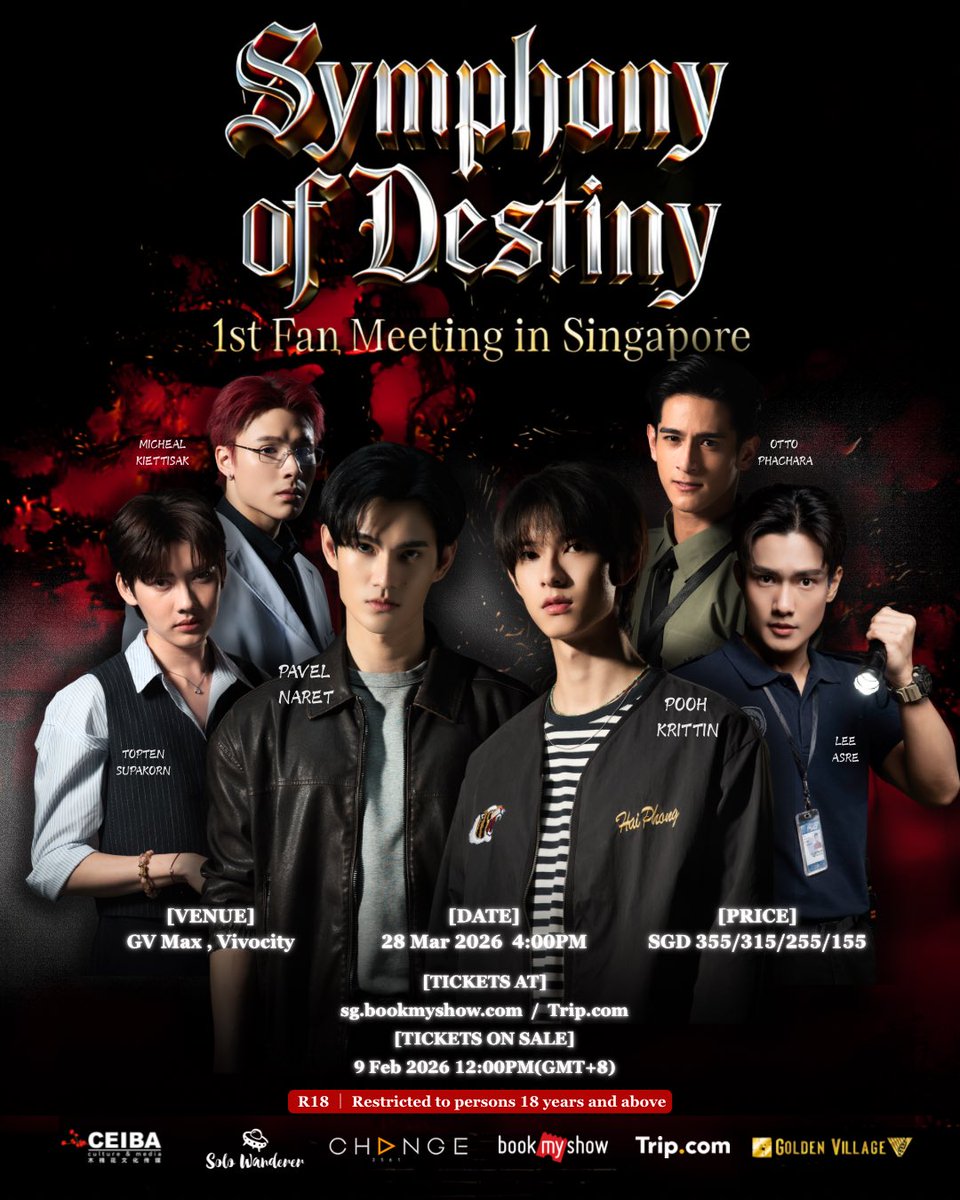 toptenss_'s tweet photo. Hello everyone, I’m Topten, playing Darin in ”Singsalatai“. It‘s my first time bringing this series to Singapore! Special promise: on March 28th, let’s meet at the theatre and play the first movement of our story in this city together. I‘ll be waiting for you!
28.Mar.2026 | GV Max Vivocity Singapore
Tickets: https://t.co/nZ8NoMvprv / https://t.co/nlbQ1VtI1i