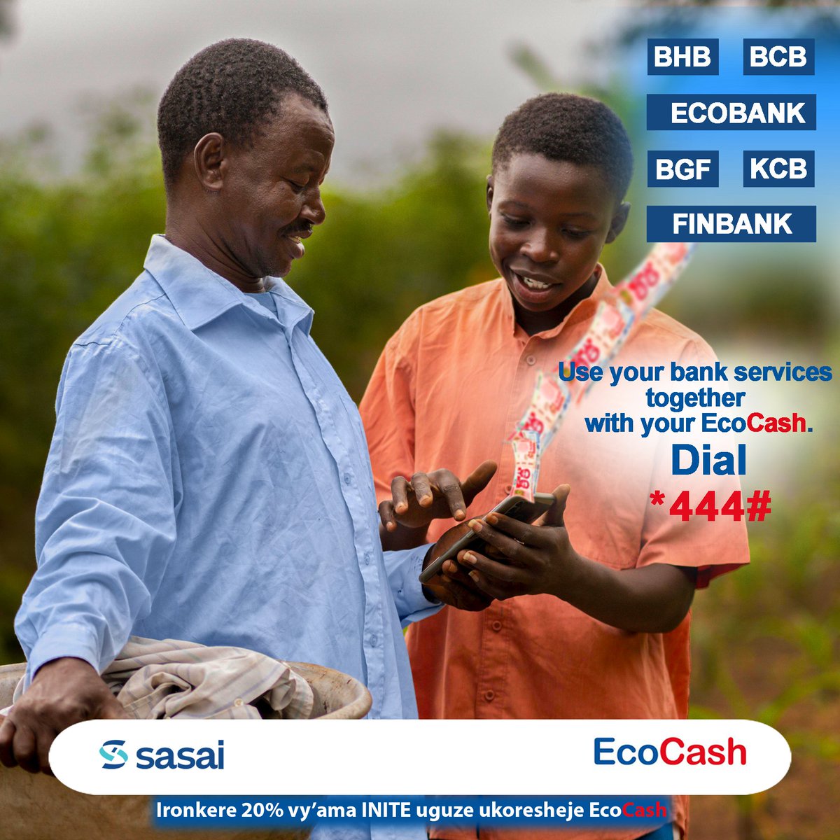EcoCashbi's tweet photo. Simamia fedha zako kwa urahisi ukitumia huduma za benki za EcoCash 📲. Hamisha pesa benki hadi EcoCash, fanya miamala salama, pata pointi za Celebrate with EcoCash na bonus ya 20% kila unaponunua muda wa maongezi. Kila muamala ni nafasi ya kushinda. Msaada: 444
#Himbaza
#EcoCash https://t.co/i2JSDhn6b4