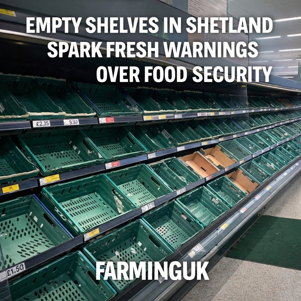 🚨 Empty supermarket shelves in Shetland after days of cancelled ferries have reignited warnings about food security and reliance on imports. MP Alistair Carmichael says the disruption shows how fragile supply chains can be

READ MORE: farminguk.com/news/empty-she…