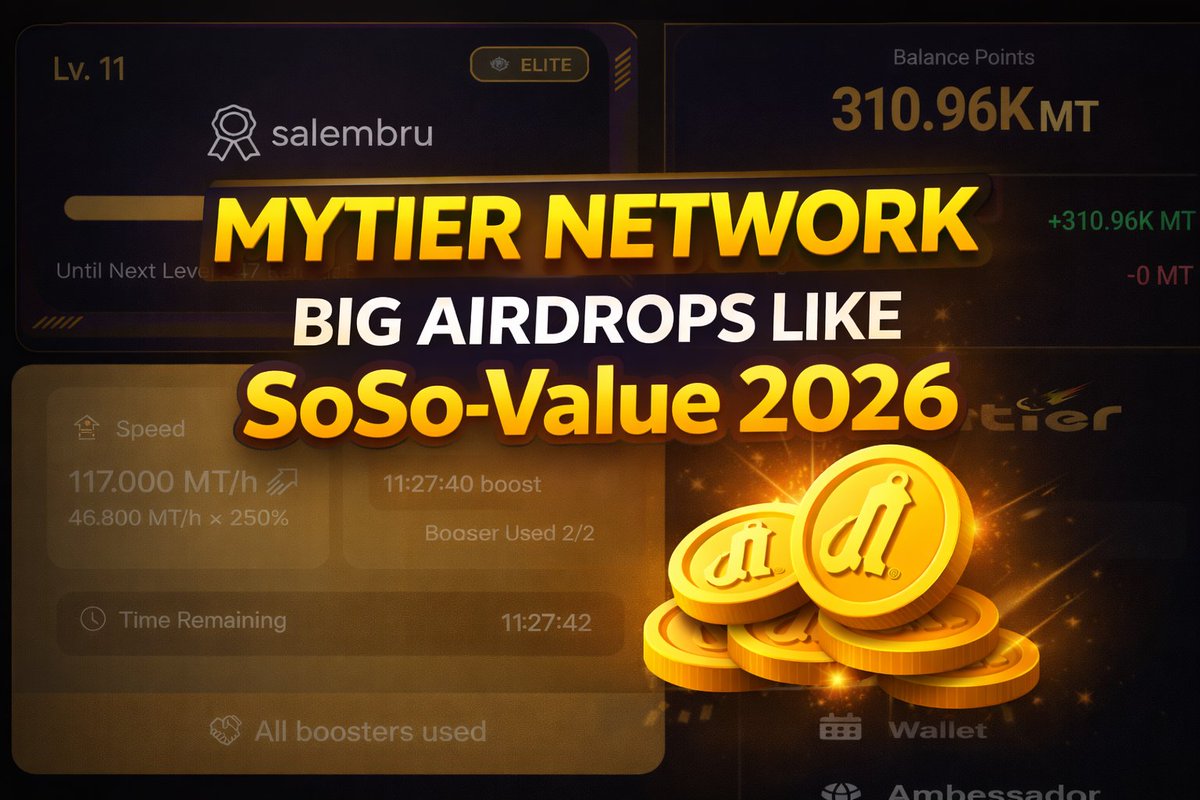 🔥Mytier Network: is an artificial security network that uses ai to detect hack

It has strong airdrop potential, especially for early adopters—similar to what we’ve seen with projects like SoSoValue

👉 Join early &amp; don’t miss out:
🔗 Referral Link: mytier.io/service/signup…