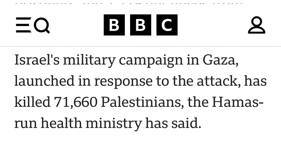 The BBC Verify report on Iran:

They don’t know the death toll. Fair enough. Internet blackout in Iran.

Cites 2 human rights groups + the Iranian authorities. 3 sources.

On every “Israel Gaza War” article. Every single piece. The death toll is an exact number. Data provided by
