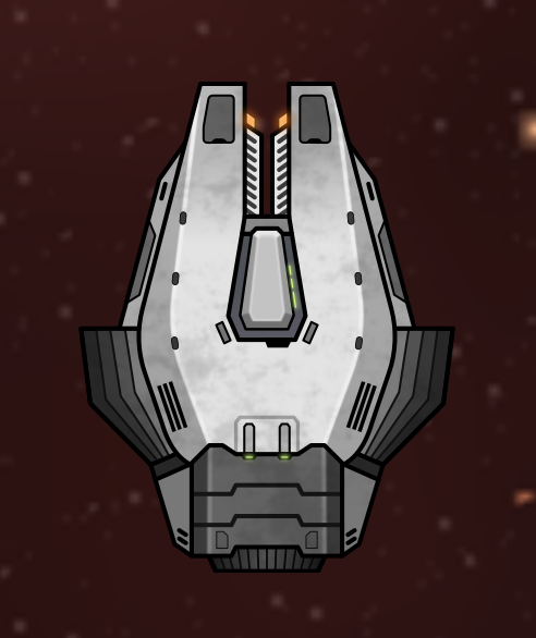 recatek's tweet photo. Workin' on some vector art space ships for a #gamedev project. Easy-to-customize livery with some (ahem) familiar faction color schemes (for testing only!). https://t.co/5KTRPbuw4W