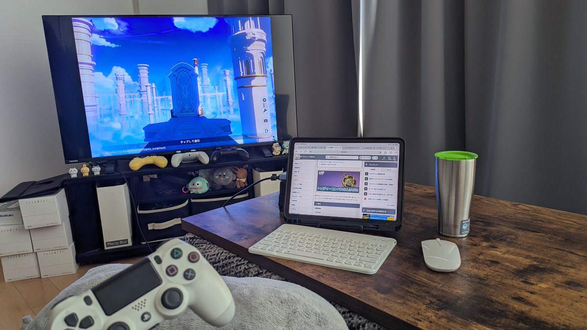 rds_usk's tweet photo. ふー今日はだらだら
最近のゲーム環境
こたつ＋ゲームは至高 https://t.co/twXRysaBgy