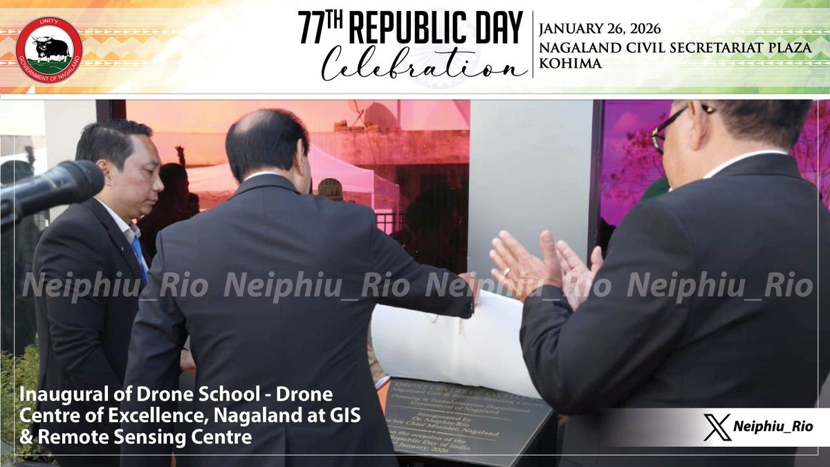 airnewsalerts's tweet image. #Nagaland Chief Minister @Neiphiu_Rio inaugurated the state's first Drone School and Drone Centre of Excellence at Nagaland GIS and Remote Sensing Centre, Kohima.

#NGISRSC #DGCA  #Kohima #Drone #Innovation