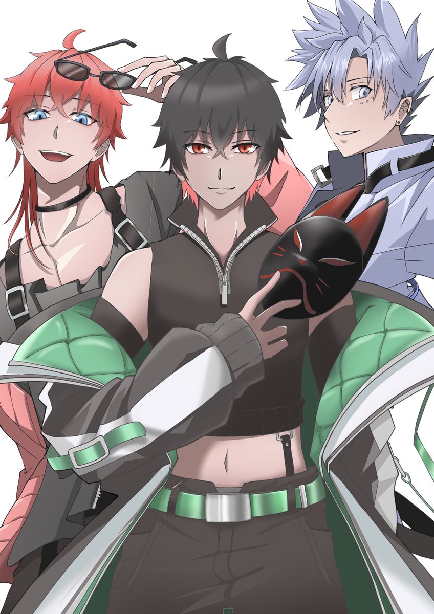 3人描くのは大変だ… #オリジナル #イラスト練習中 #絵描きさんと