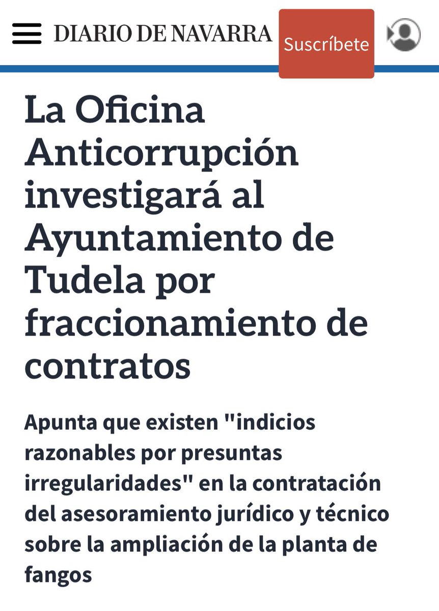 🤔Una pregunta me hago 

¿Qué dirá el Vicepresidente de UPN al alcalde de Tudela por esta investigación?

Veremos