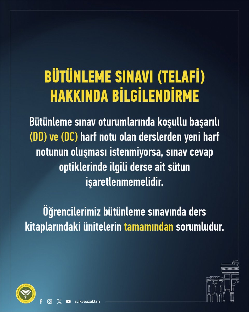 İstanbul Üniversitesi AUZEF tweet media