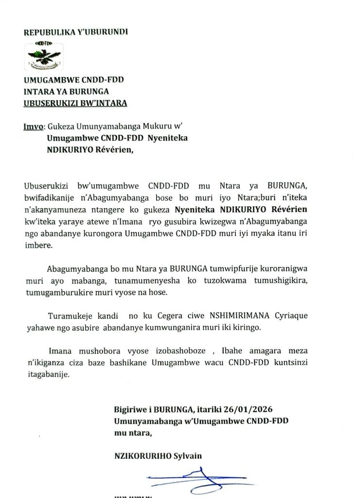 CNDD-FDD BURUNGA tweet media