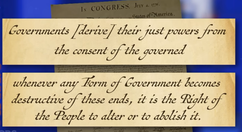 From the Declaration of Independence: