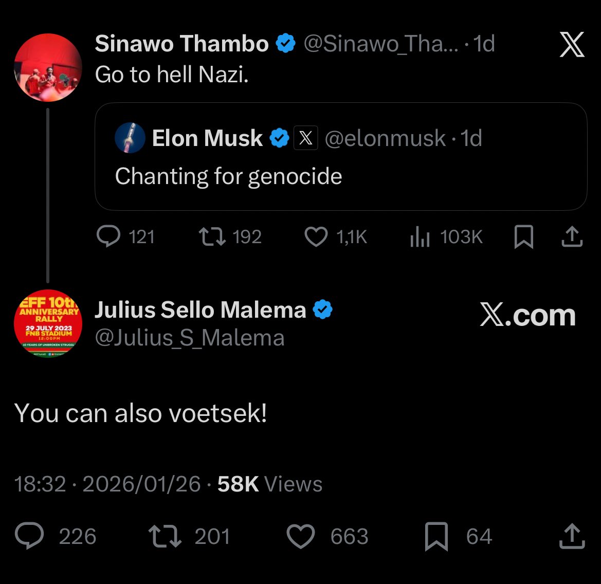 EFF Haters always want to find a problem in everything Julius Malema says or do"