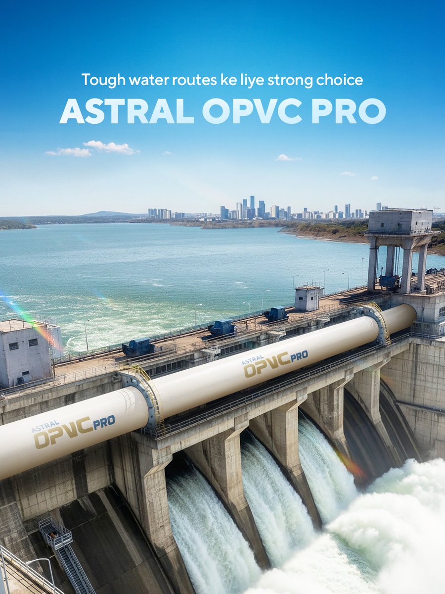 Astral OPVC pipes offer higher strength, impact resistance, and flexibility, making them ideal for demanding applications such as pumping mains and municipal water supply networks.

#Astral #AstralPipes #AstralStrong #No1Pipes #AstralOPVCPro