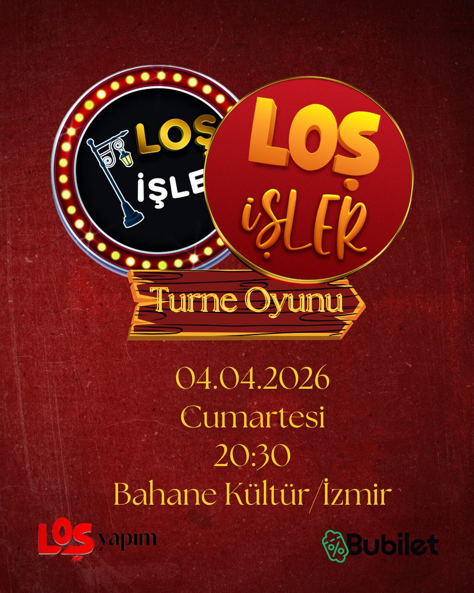 LOŞ İŞLER İZMİR TURNESİNDE!
📆04.04.2026/Cumartesi
⏰20:30
📍Bahane Kültür Atölye/Urla
🎫Bubilet