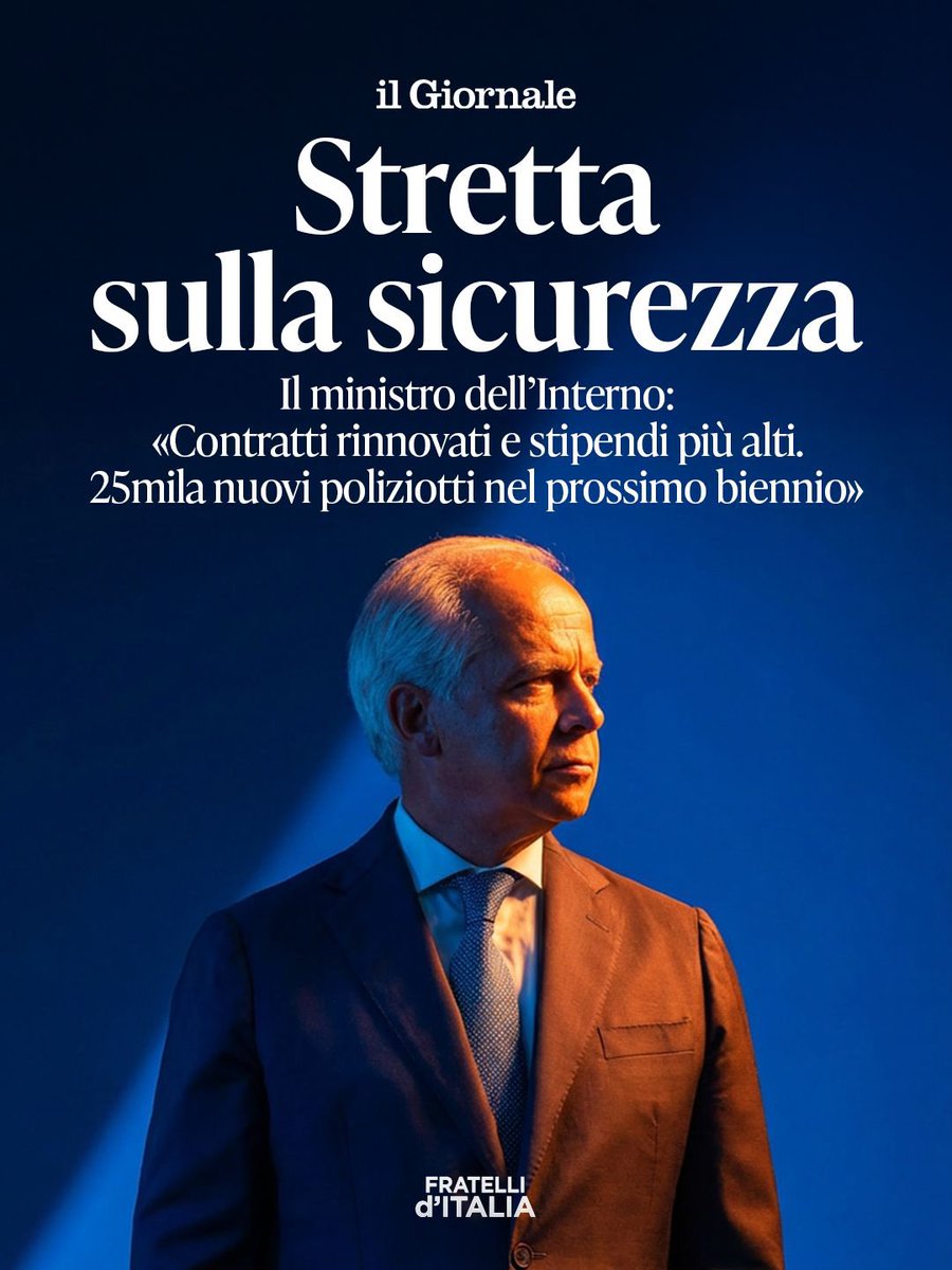Il Governo Meloni si prepara a varare una nuova stretta sulla sicurezza, con più assunzioni e stipendi più adeguati per le forze dell’ordine.

Riportare presenza e controllo nelle città è una prerogativa dell’Esecutivo. Alla sinistra che oggi grida all’emergenza, ricordiamo che