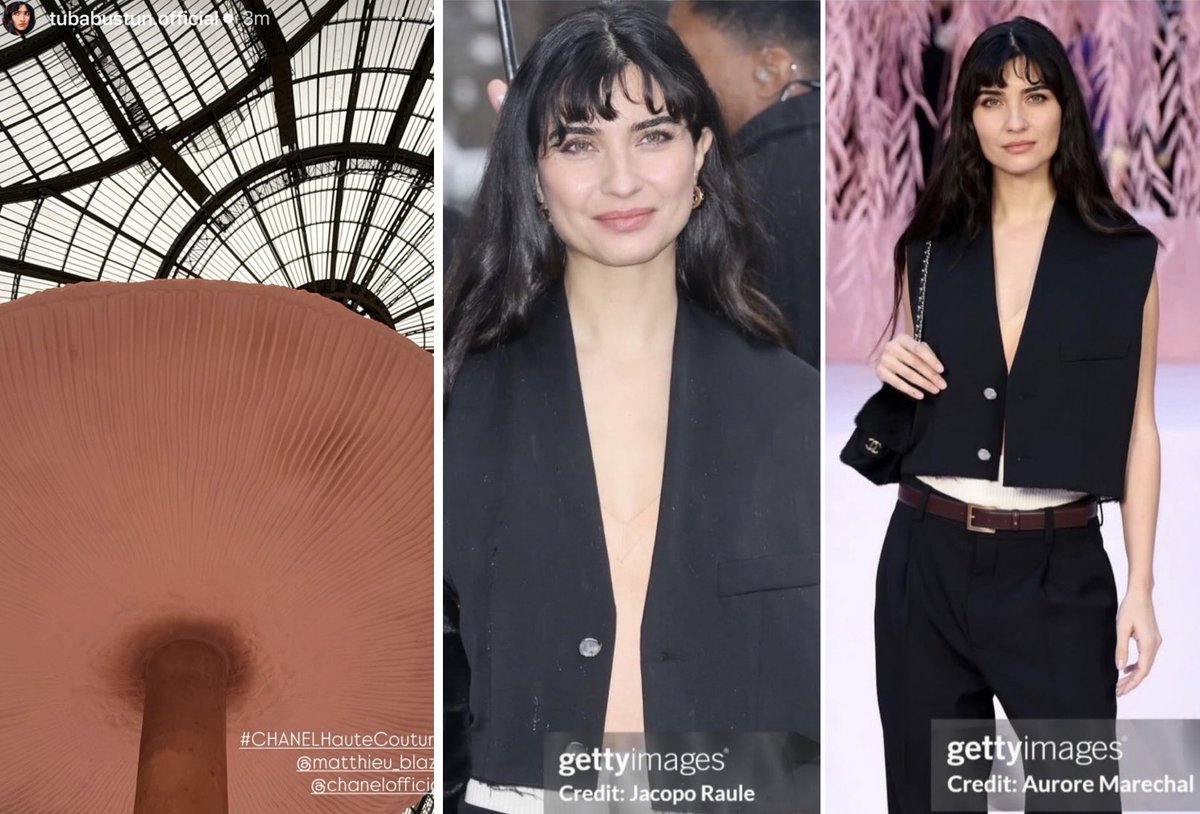 Simple and stylish, Tuba arrives at the Grand Palais in Paris to attend Chanel’s first Haute Couture Spring-Summer 2026 collection under new Creative Director, Matthieu Blazy. 
#TubaBüyüküstün