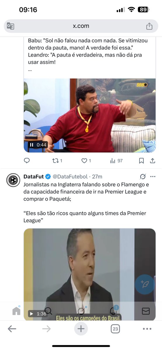 E eu que passei rápido a TL e meu cérebro automaticamente uniu as notícias e interpretou que o Babu tava falando da capacidade do Flamengo comprar o Paquetá. 

Até que deu um estralo de realidade e voltei pra ver o que tinha acontecido. Kkkkk

Acontece com vocês?