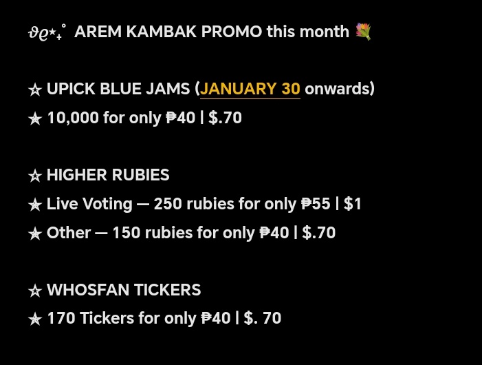 AREM | SELLING UPICK, GIVEAWAY📍 tweet media