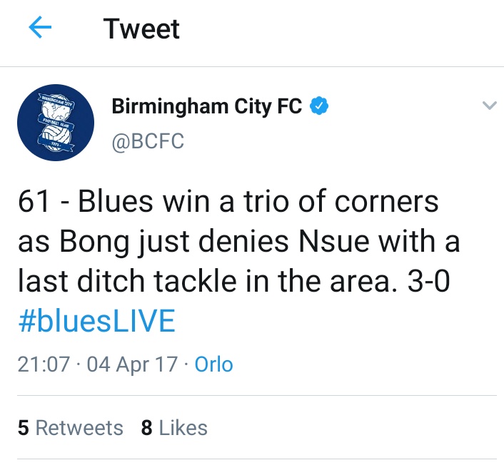 sameboat's tweet photo. @BCFC Remember the excitement when we won 3 corners, when we were 3-0 down. That'd be box office. https://t.co/ZIy6MtdvxQ
