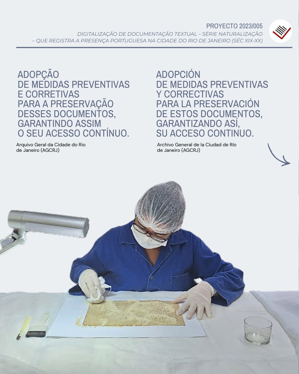 Iberarchivos's tweet image. 🗂️Presentamos el #proyecto 2023/005 impulsado por 
@AGCRJ en el marco de nuestra convocatoria de ayudas. 

➡️#Tratamiento, #Conservación, #Organización y #Digitalización de documentos que registran la presencia portuguesa en Río de Janeiro (s. XIX-XX).

🔗bit.ly/49ZK35S