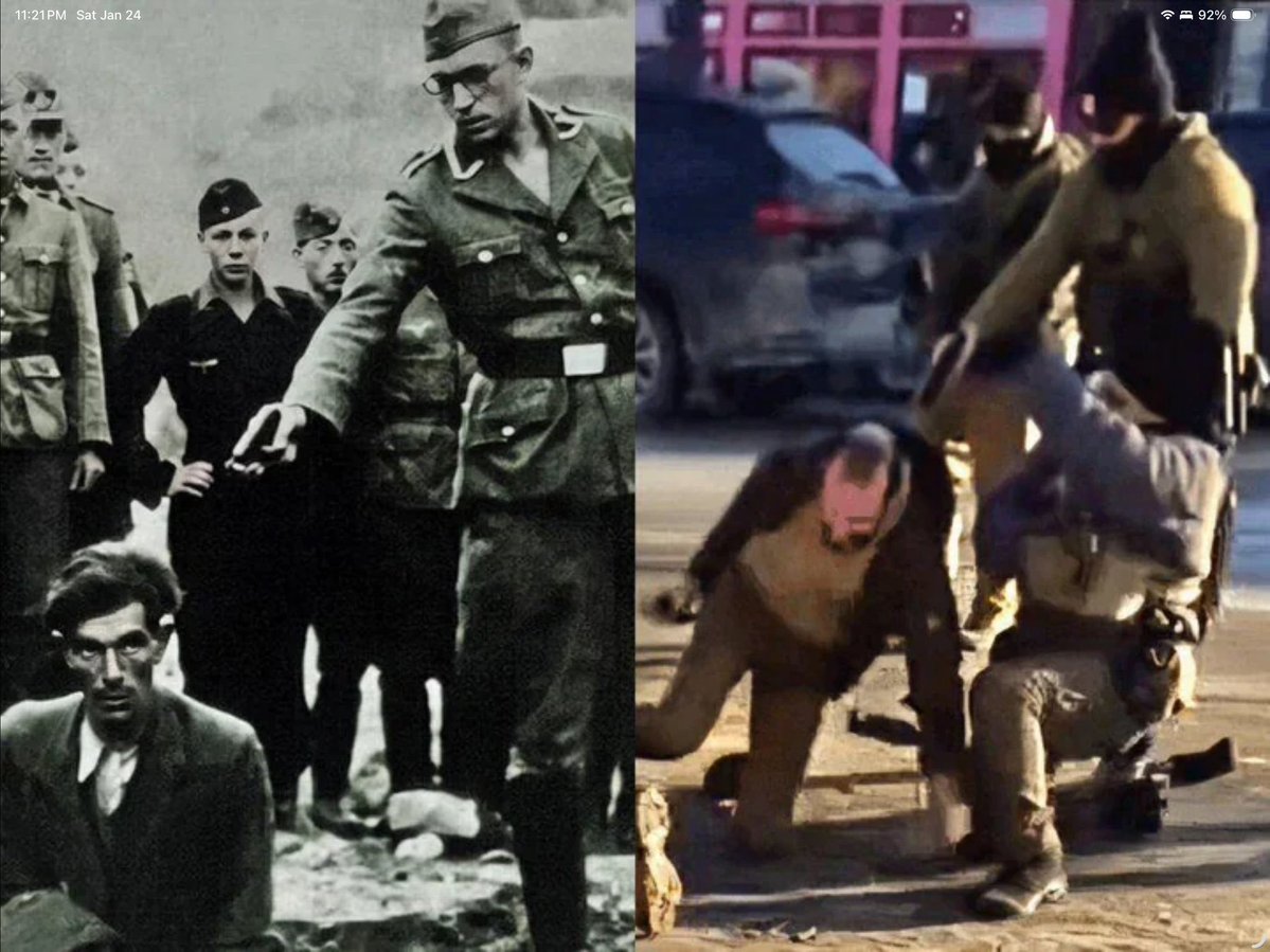 Zwei Fotos illustrieren am besten, warum wir am Holocaustgedenktag innehalten, erinnern und „nie wieder!“ sagen. Geschichte wiederholt sich nicht? #WeRemember #ICE