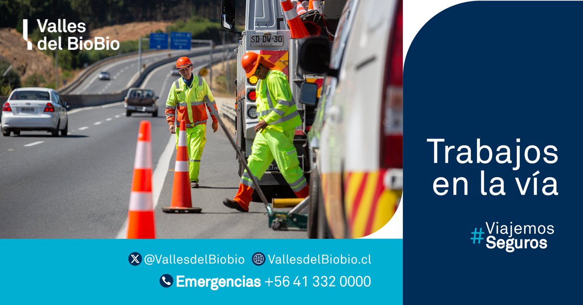 ⚠️⭕️#PRECAUCIÓN⚠️⭕️ #Ruta146 [AHORA] Informa trabajos de mantenimiento vial en pista lenta entre los kilómetros 4,3 al 5,95 🚧 desde #Cabrero en dirección a #Concepción ⚠️Conduzca atento a la señalización dispuesta en la zona⚠️<a href="/biobio/">BioBioChile</a> <a href="/MTTChile/">Ministerio de Transportes y Telecomunicaciones</a> <a href="/CarabBioBio/">Carabineros Región del Bío Bío</a>