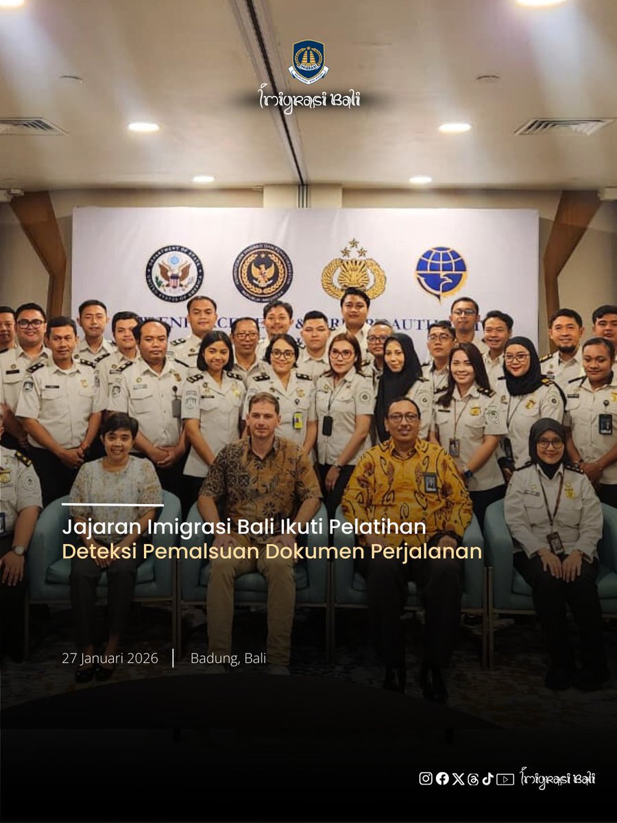 Jajaran Imigrasi Bali Ikuti Pelatihan Deteksi Pemalsuan Dokumen Perjalanan
instagram.com/p/DUA5XdUk3Jb/…