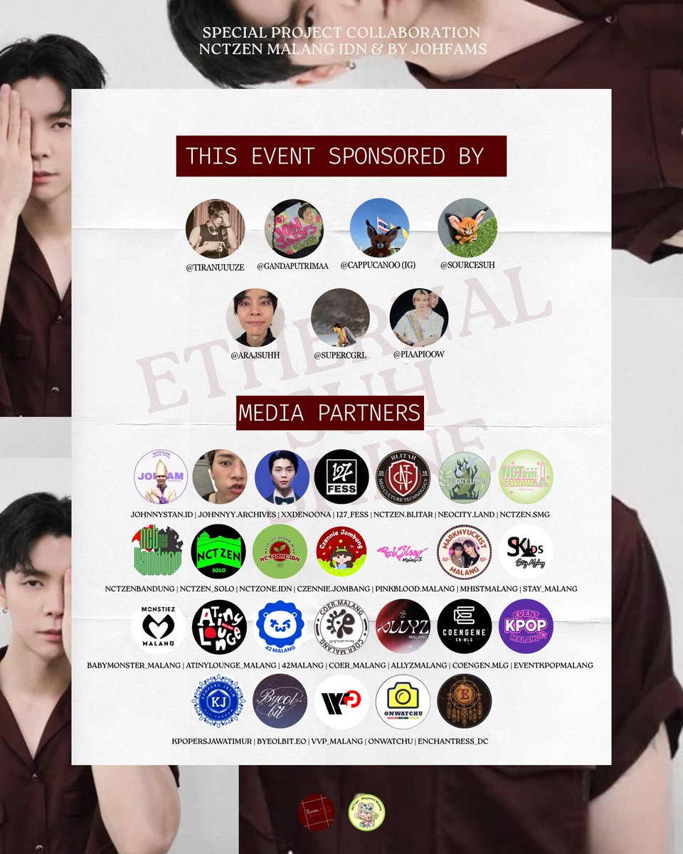 “𝐄𝐭𝐡𝐞𝐫𝐧𝐚𝐥 𝐒𝐔𝐇𝐬𝐡𝐢𝐧𝐞” Johnny’s  31st Bday Celebration &amp; Mini Ex-SUH-hibition 🐈‍⬛  

📍 Details kindly check the poster
🐱 RSVP 26 Jan - 2 Feb 2026
🔗 bit.ly/ETHERNAL_SUHSH…

📌 Malang City, East Java 

𝐛𝐲 𝐉𝐨𝐡𝐟𝐚𝐦𝐬 | © 𝒏𝒄𝒕𝒛𝒆𝒏𝒎𝒂𝒍𝒂𝒏𝒈.𝒊𝒅𝒏