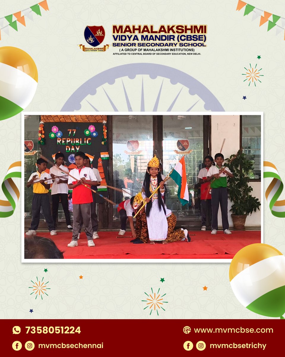 Mahalakshm73701's tweet image. At MVM CBSE School, Republic Day was celebrated with pride, respect, and patriotic spirit. Students participated in meaningful activities that reflected the values of our Constitution

Happy Republic Day

#MVMCBSE #RepublicDay #SchoolFunction #Trichy