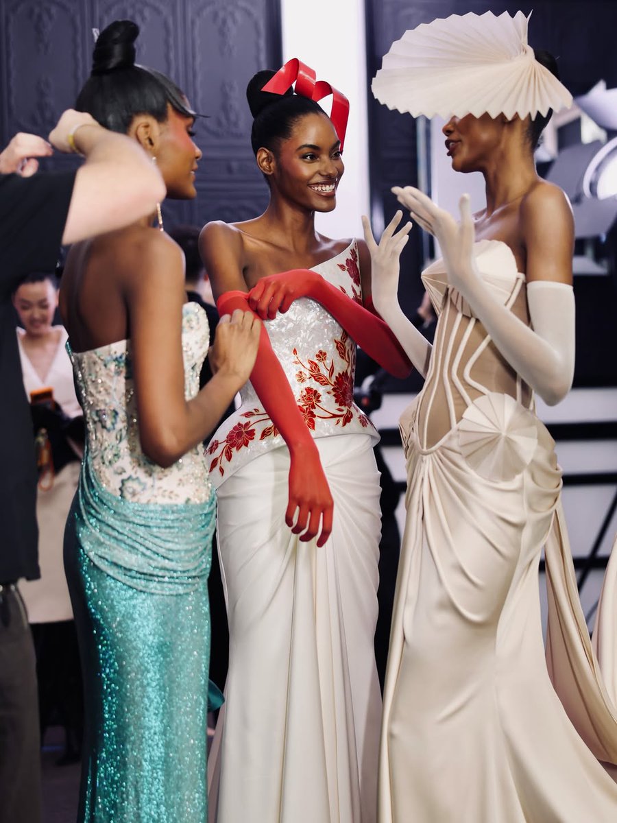 Backstage at Tamara Ralph SS26 Couture 📸 by Patrick Sawaya