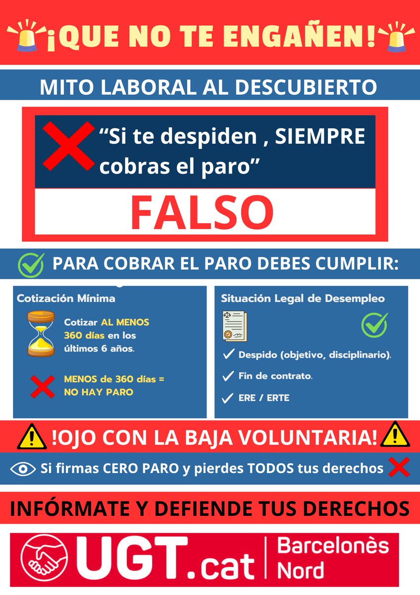 NO basta ser despedido para cobrar el paro.