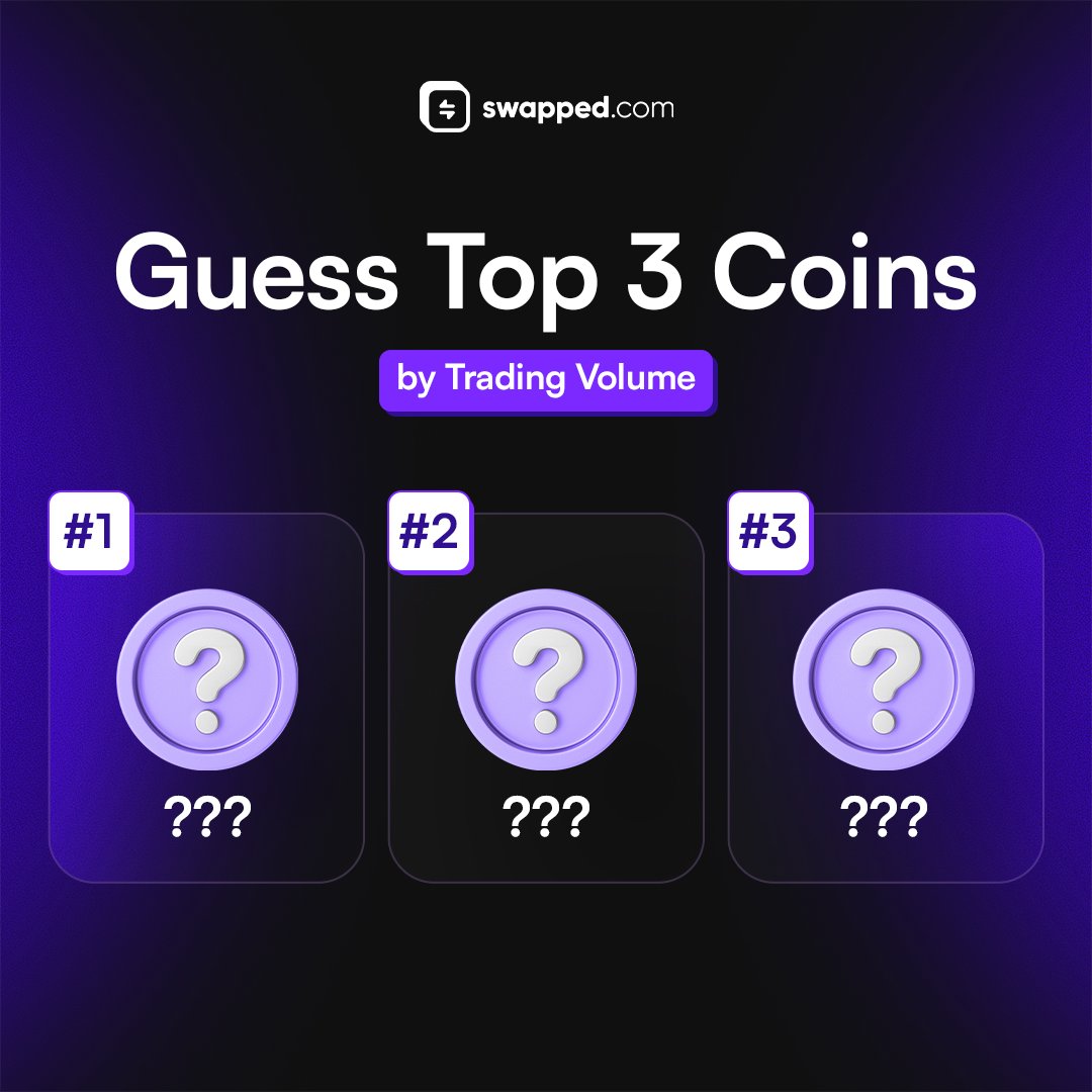 Name the TOP 3 coins by trading volume right now

$50 to one random correct answer

RT + reply to enter