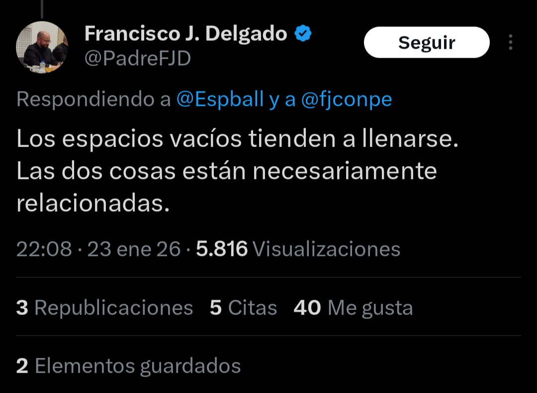 Este cura de mierda me tiene bloqueado, así que pongo captura del mensaje.

Según él, que haya pueblos despoblándose se tiene que solucionar con inmigrantes.

Yo prefiero que suceda como lleva pasando toda la Historia, que esos pueblos se queden deshabitados, y ya.