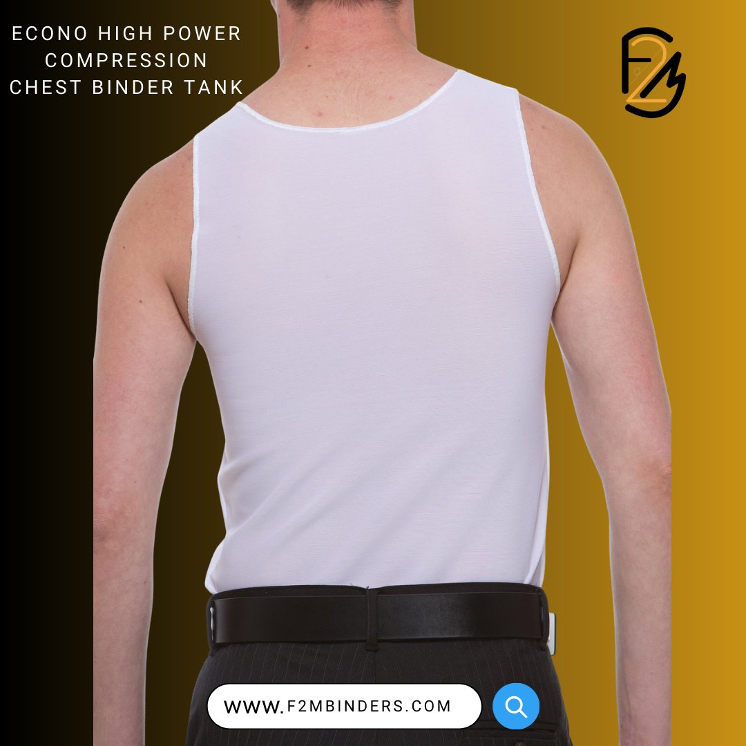 UnderworksFTM's tweet image. Reliable compression and smooth shaping that supports your everyday wear and movement. The Econo High Power Compression Chest Binder Tank delivers firm support built for daily use. 
f2mbinders.com/econo-high-pow…

 #Transmasc #FTMBinder #ChestBinder