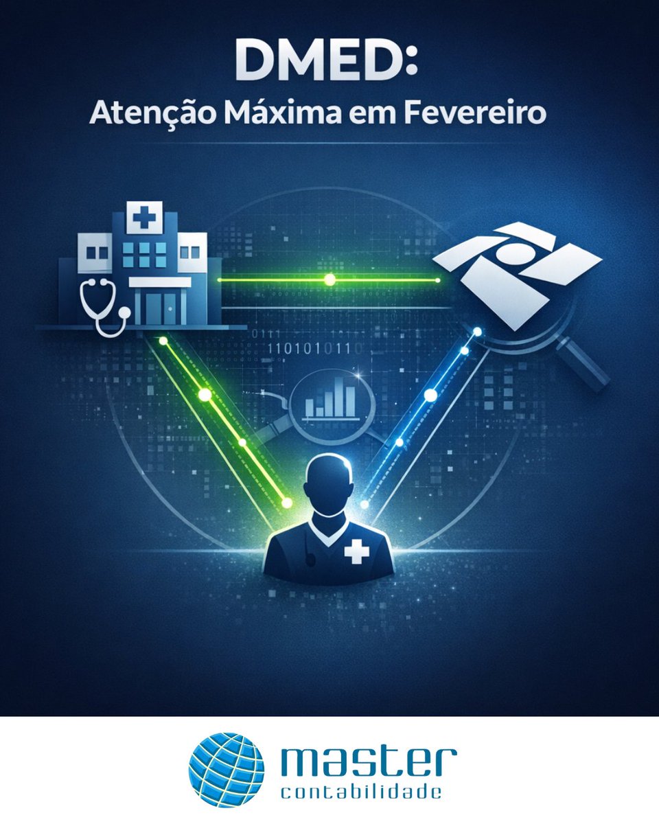 masterconline's tweet image. A DMED exige atenção total de clínicas, hospitais e operadoras.

Diferenças entre o que o paciente declara e o que a empresa informa levam direto à malha fina.

Prazo: último dia útil de fevereiro.

#DMED #Saude #ContabilidadeMedica #GestaoDeClinicas #ComplianceSaude