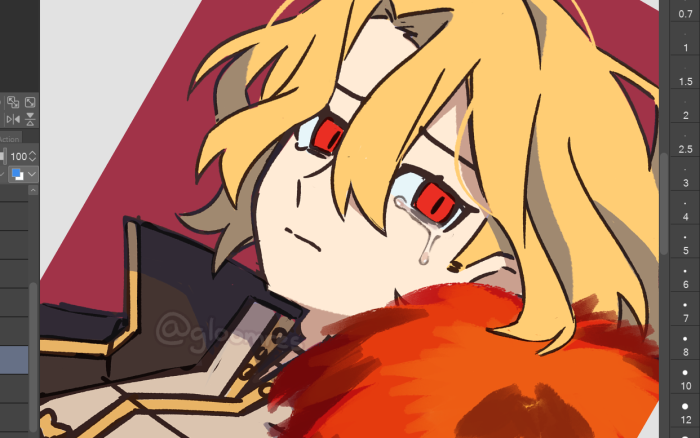 gloomres's tweet photo. art blocked + depression + summer weather

here's a sancho doodle i don't know if i'll finish #LCB03 https://t.co/c983Nlevse