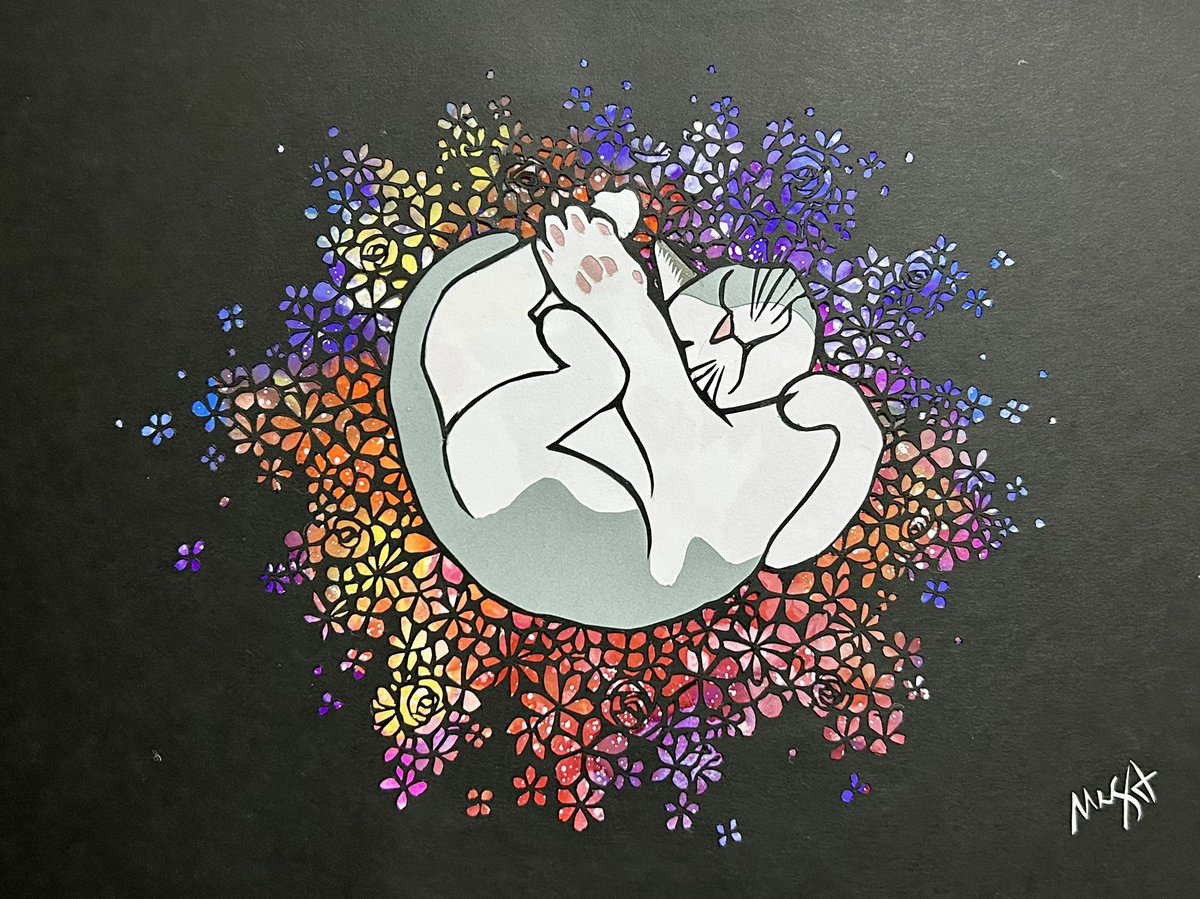 切り絵「還る場所」
可愛くできたと思う

額どうしよっかなー

#切り絵
#猫