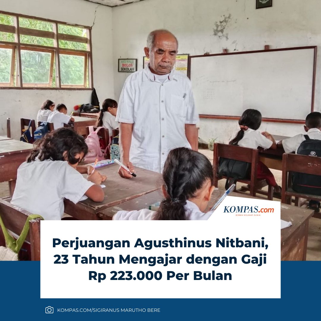 Padahal, pada 2014 ia telah menyelesaikan pendidikan Sarjana PGSD. Namun, ijazah itu tak serta-merta mengubah nasibnya. 

Gaji tertinggi baru ia rasakan pada tahun 2023–2024, sebesar Rp 600.000 per bulan yang bersumber dari dana Bantuan Operasional Sekolah (BOS). 

Nasib kembali