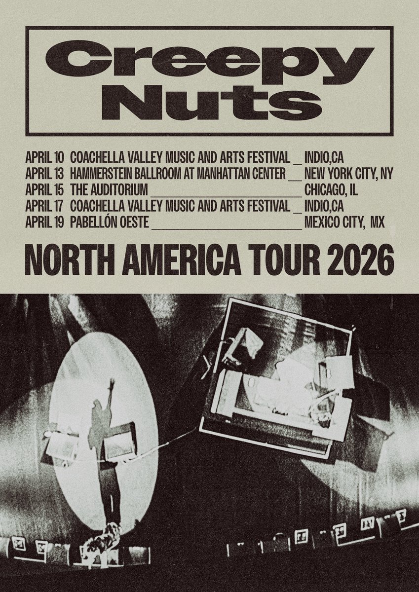 ／
   開催決定 !!
＼

Creepy Nuts
NORTH AMERICA TOUR 2026

🎫 チケット販売開始日時
1/30 24:00～(日本時間)

🔗 特設サイト
creepynuts.com/northamericato…

#CreepyNuts 
#CN_NORTH_AMERICA_TOUR