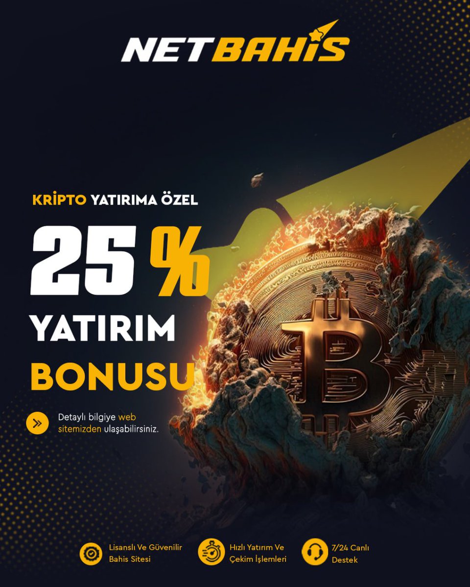 NetbahisSocial's tweet photo. 💥 Kripto Yatırımlara %25 ÇEVRİMSİZ Bonus! 💥

🤑Kripto ile yatırım yap, anında %25 ek bakiye kazan!💥

🍀Hızlı ve güvenilir işlem , yüksek kazanç! 🍀

Güncel giriş adresimiz :  https://t.co/rPPtHHnt6x

#netbahis #netbet #netbahisgiris #netbahisyeni https://t.co/W2WMJs6JkJ