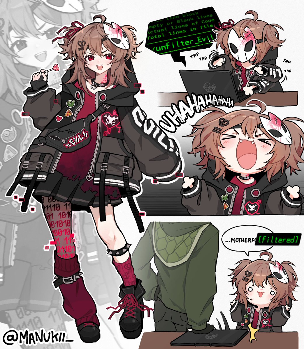 HACKER EVIL! She's gonna steal your robux mwehehe #eviloutfit2026